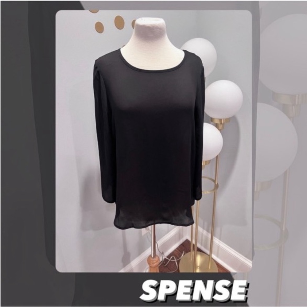 NWT Spense Jeweled Sleeve Blouse